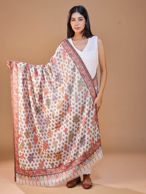 swi stylish Wool Printed Women Shawl(Multicolor)