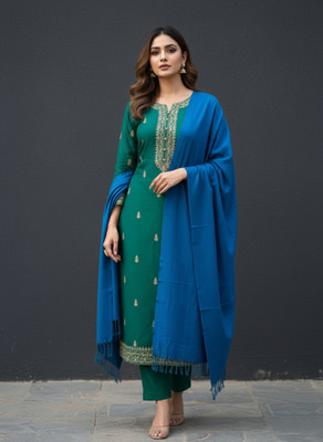 Sudako Acrylic Solid Women Shawl(Dark Blue)