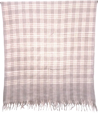 Royal-E-Kashmir Wool Self Design Women Shawl(Grey)
