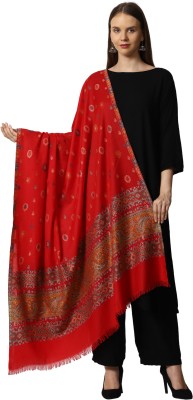 swi stylish Wool Printed Women Shawl(Red)