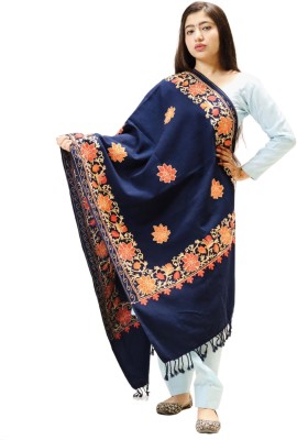 PEHNAVAS BY JC Cotton Embroidered Women Shawl(Blue)