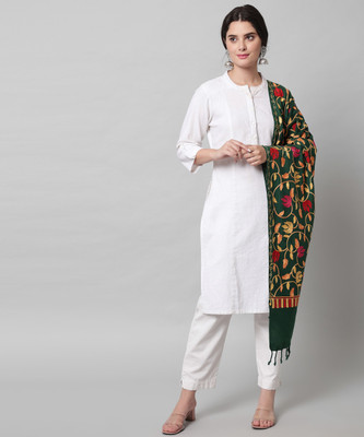 NYSINE Wool Self Design Women Shawl(Multicolor)