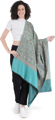 Life and style Wool Printed Women Shawl(Blue)