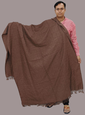 Sprha Wool Solid Men Shawl(Brown)