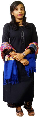 CHOUDHARYRETAILS Cashmere, Pashmina, Wool Embroidered Women, Men Shawl(Pink)