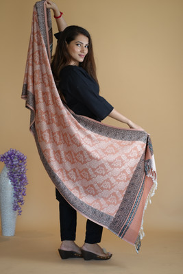 STSHAWLS Acrylic Self Design Women Shawl(Multicolor)