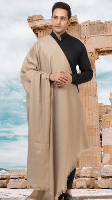 Clever Fox Wool Solid Men Shawl(Brown)