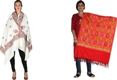 BE SWADESHI Wool Embroidered Women Shawl(Multicolor)