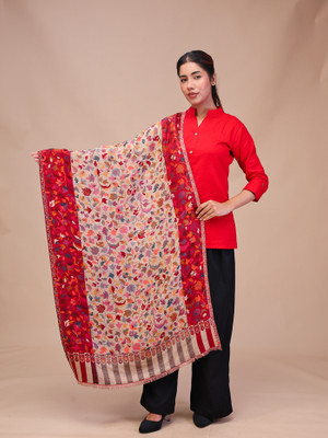 swi stylish Wool Woven Women Shawl(Multicolor)