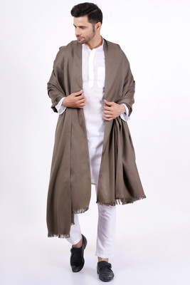 Sprha Wool Solid Men Shawl(Grey)