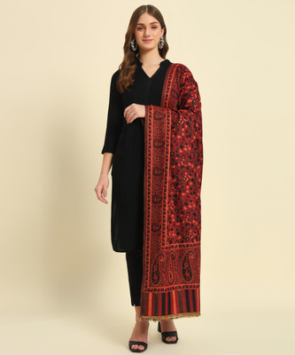 HEMLOCK Wool Self Design Women Shawl(Multicolor)