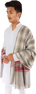 HouseOfCommon Wool Self Design Women Shawl(Beige)