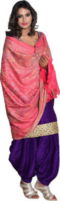 CHOUDHARYRETAILS Wool Printed Women Shawl(Pink, Beige)