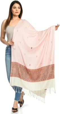 manra Cashmere Printed Women Shawl(Pink)