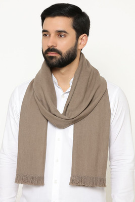 KTC Poly Wool Solid Men Shawl(Beige)