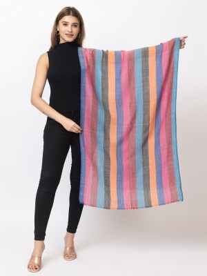 TOOSH MODA Linen Striped Women Shawl(Multicolor)