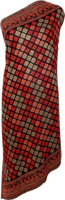 Sassi Wool Geometric Print Women Shawl(Black)