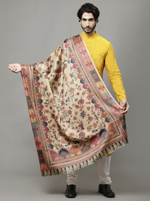 WEAVERS VILLA Acrylic Graphic Print Men Shawl(Multicolor)