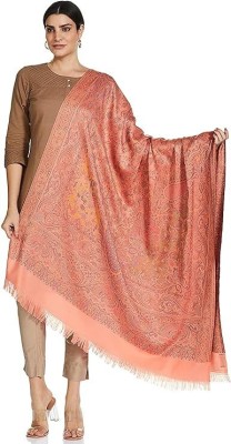 KASHMIR HANDLOOM Cashmere Embellished Women Shawl(Pink)