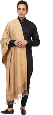 Pashgiri Wool Embroidered Men Shawl(Beige)