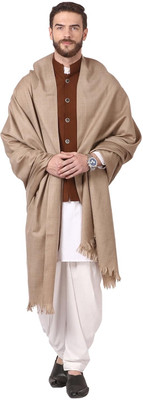 Anshu fashion Wool Self Design Men Shawl(Beige)