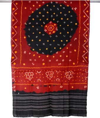 TAVAN Wool Self Design Women Shawl(Black, Maroon)