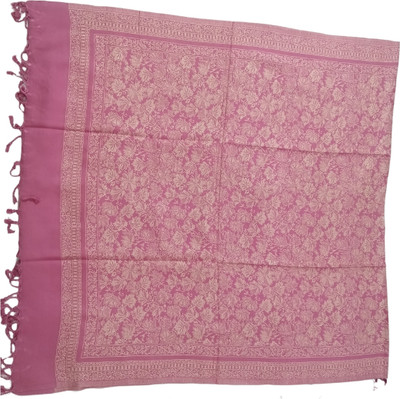Pransh Collections Wool Printed Women Shawl(Pink)