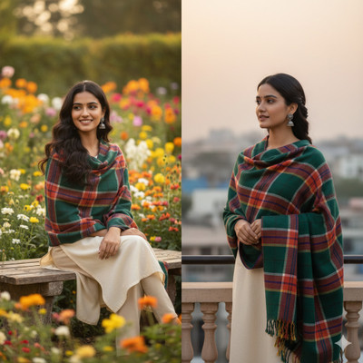 Soul Poly Wool Striped Women Shawl(Multicolor)