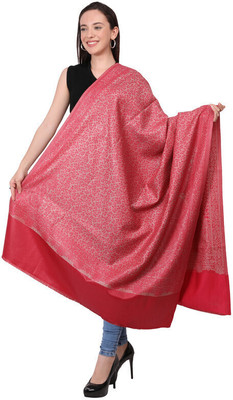 manra Wool Printed Women Shawl(Pink)