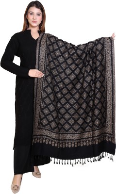 Vasaba Acrylic Woven Women Shawl(Black)