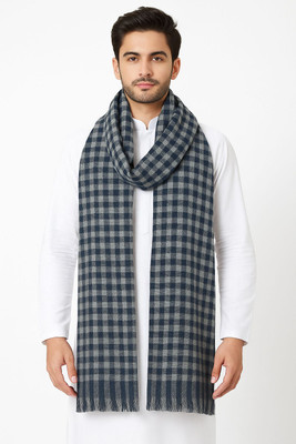 KTC Poly Wool Solid Men Shawl(Grey)
