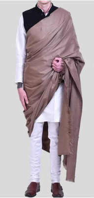 Warda boutique Wool Solid Men Shawl(Brown)