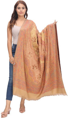 Retailmart Wool Self Design Women Shawl(Beige)
