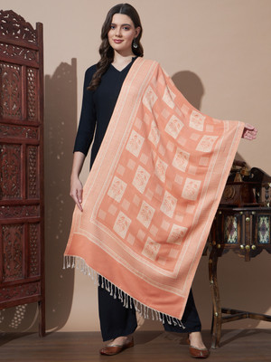 HEMLOCK Wool Self Design Women Shawl(Multicolor)