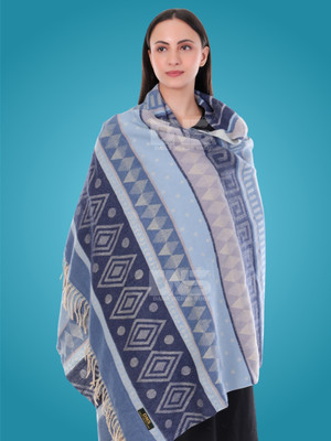 Daily Needs Shop Pashmina Self Design Women Shawl(Dark Blue)