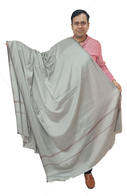 Vrinde Wool Solid Men Shawl(Grey)