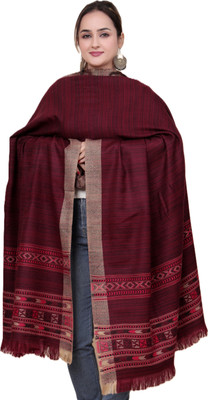 Kriti Wool Paisley Women Shawl(Maroon)