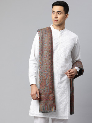 swi stylish Wool Woven Men Shawl(Grey)