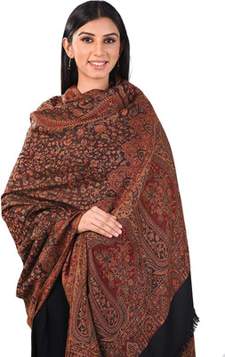 Royal-E-Kashmir Cashmere Self Design Women Shawl(Multicolor)