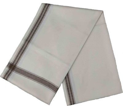 CHOUDHARYRETAILS Wool Woven Men Shawl(White)