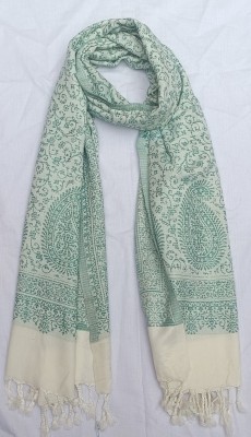 NE AAYAT FASHION ZONE Wool Self Design Women Shawl(Light Green)