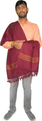 BE SWADESHI Cashmere Woven Men Shawl(Maroon)