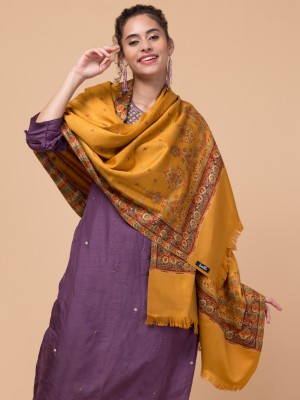 Tweedle Acrylic Paisley Women Shawl(Yellow)