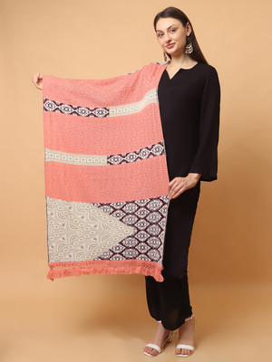 SCHp Wool Self Design Women Shawl(Pink, White, Beige, Black, Multicolor)