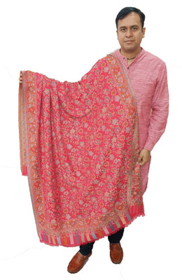 Vrinde Pashmina Printed Men Shawl(Red)