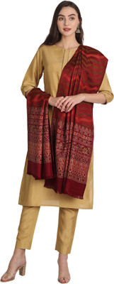 HK Colours Of Fashion Wool Geometric Print Women Shawl(Maroon)