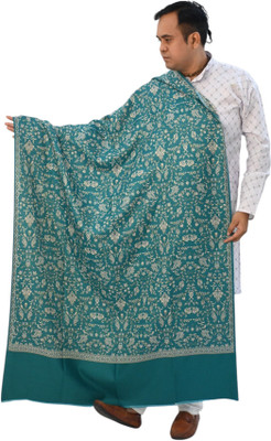 Vrinde Wool Printed Men Shawl(Blue)