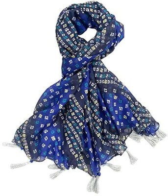 CI ASSCERIESS Cotton Printed Women Shawl(Blue)