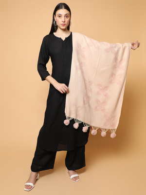 SCHp Pashmina Solid Women Shawl(Pink)