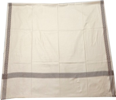 MA DESIGN Wool Solid Men Shawl(Beige)